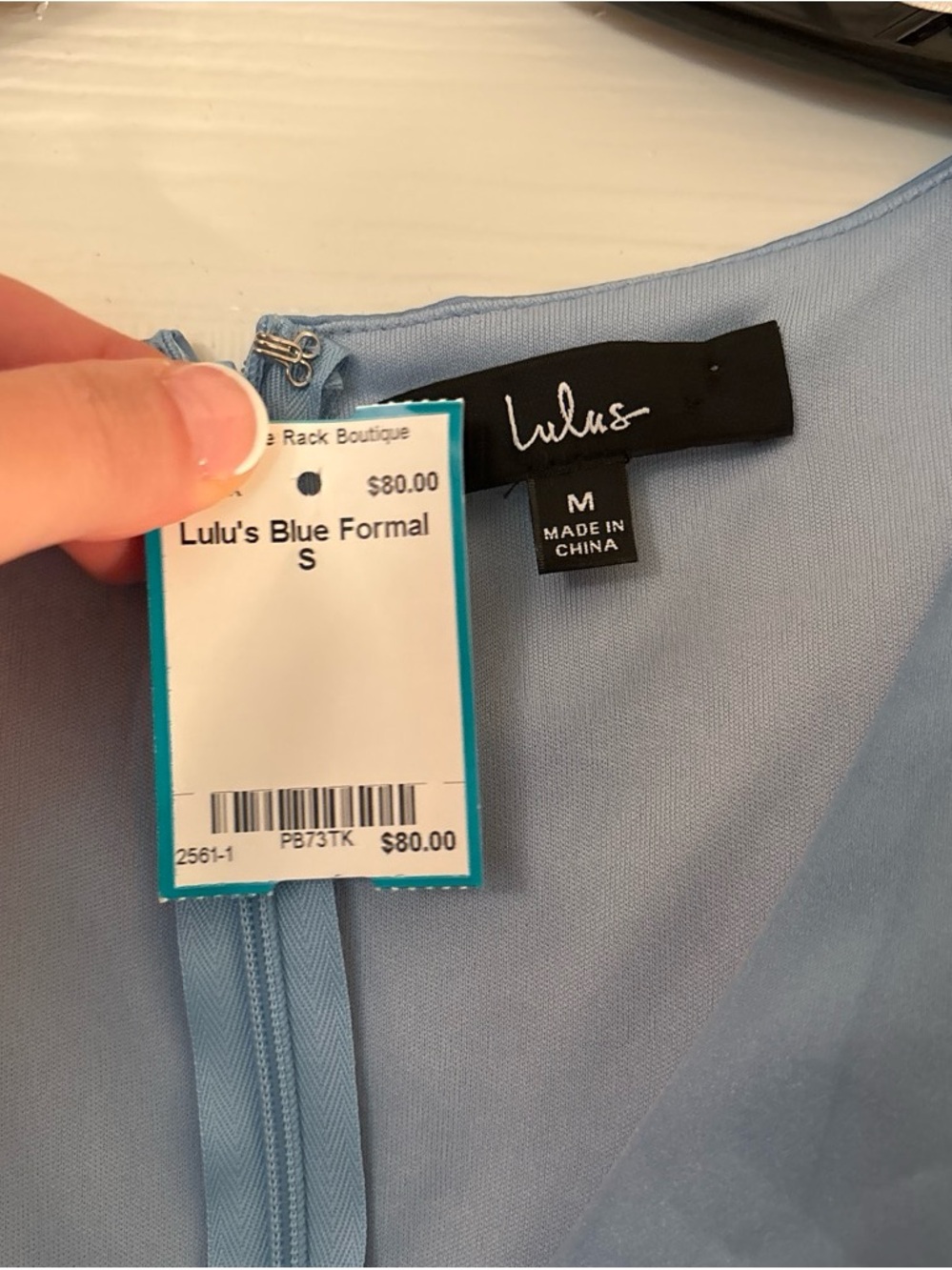 Lulu's Powder Blue Ruffle Wrap-Style Maxi Dress - Picture 2 of 3